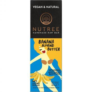 NUTREE Barre crue au banane-amande, 60 g 