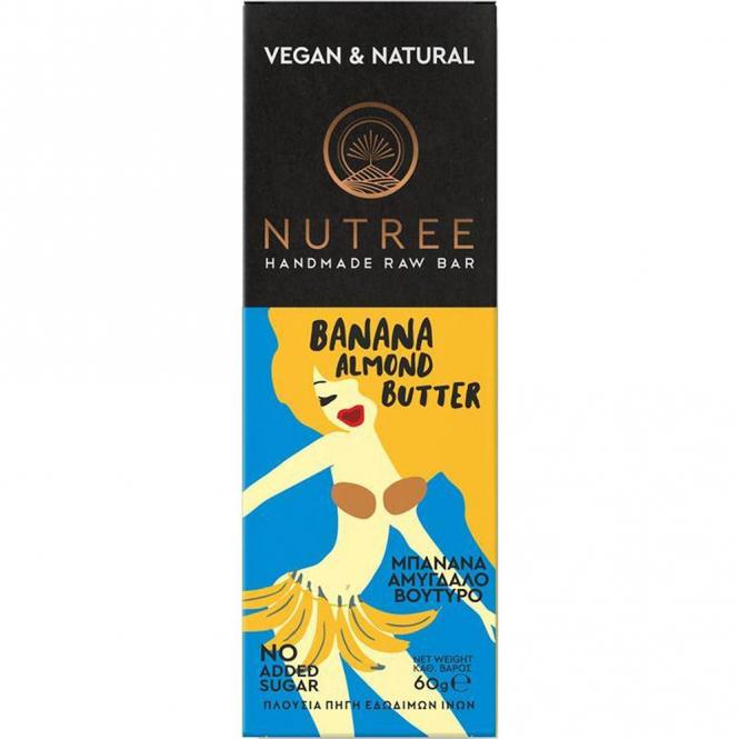 NUTREE Barre crue au banane-amande, 60 g 